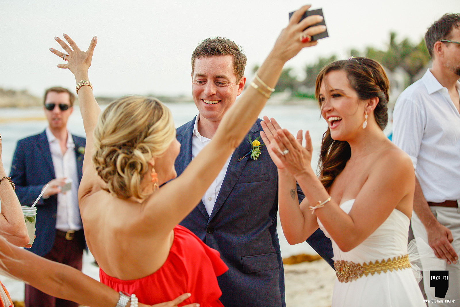 indie beach casual wedding