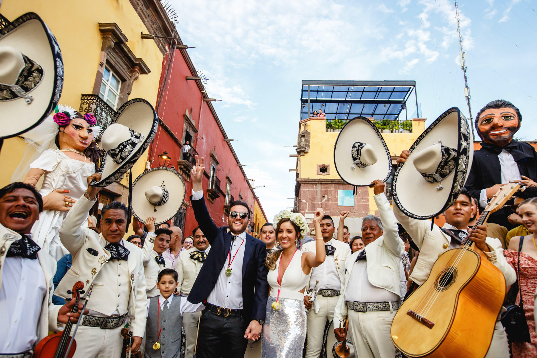 Callejoneada wedding in San Miguel de Allende