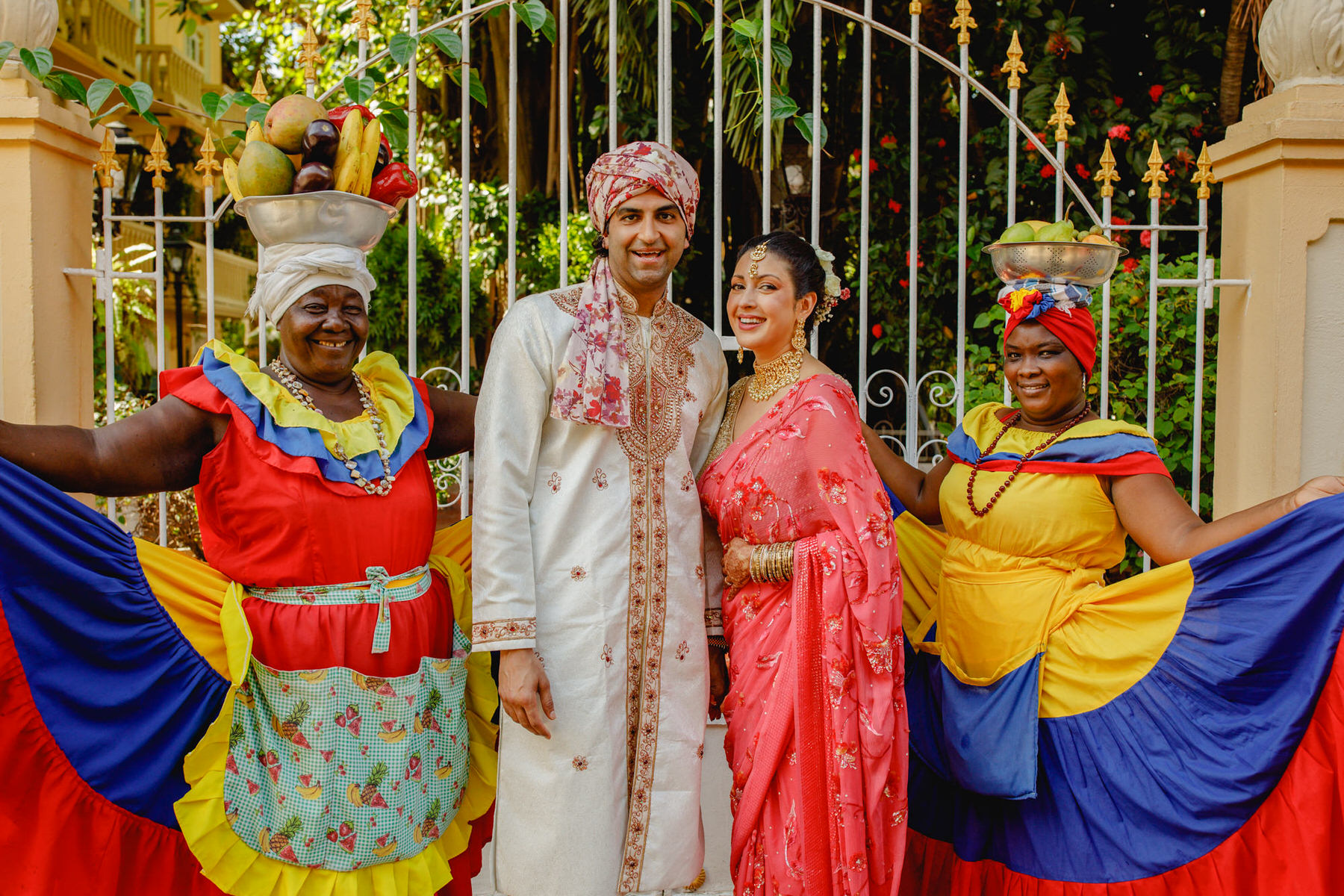 The streets of Cartagena are vibrant with colors and full of history and culture. Perfect location for an Indian wedding 