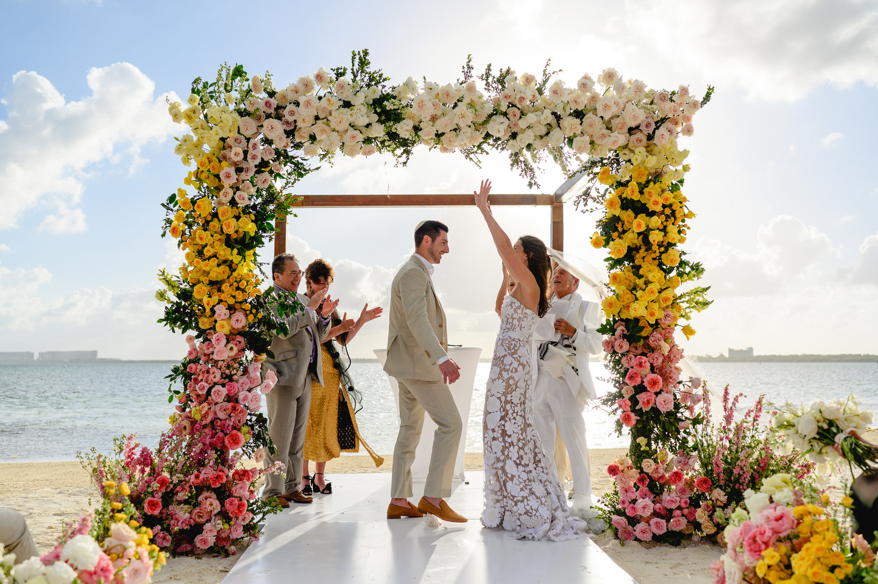 Beautiful outdoor wedding ceremony at Nizuc Resort and Spa Cancun