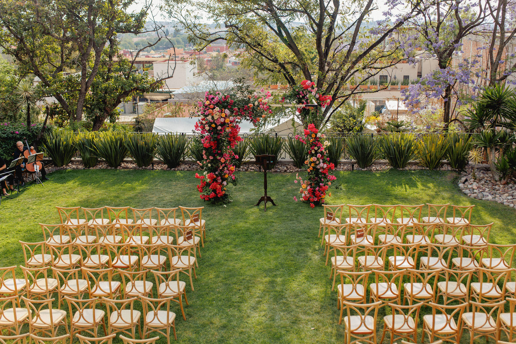 Garden wedding ceremony San Miguel de Allende