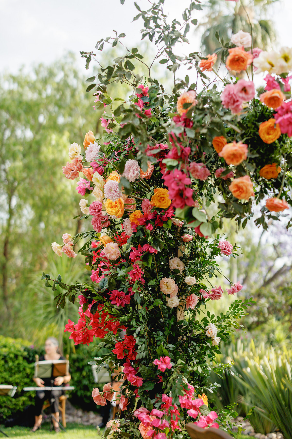 Gorgeous wedding floral arch 