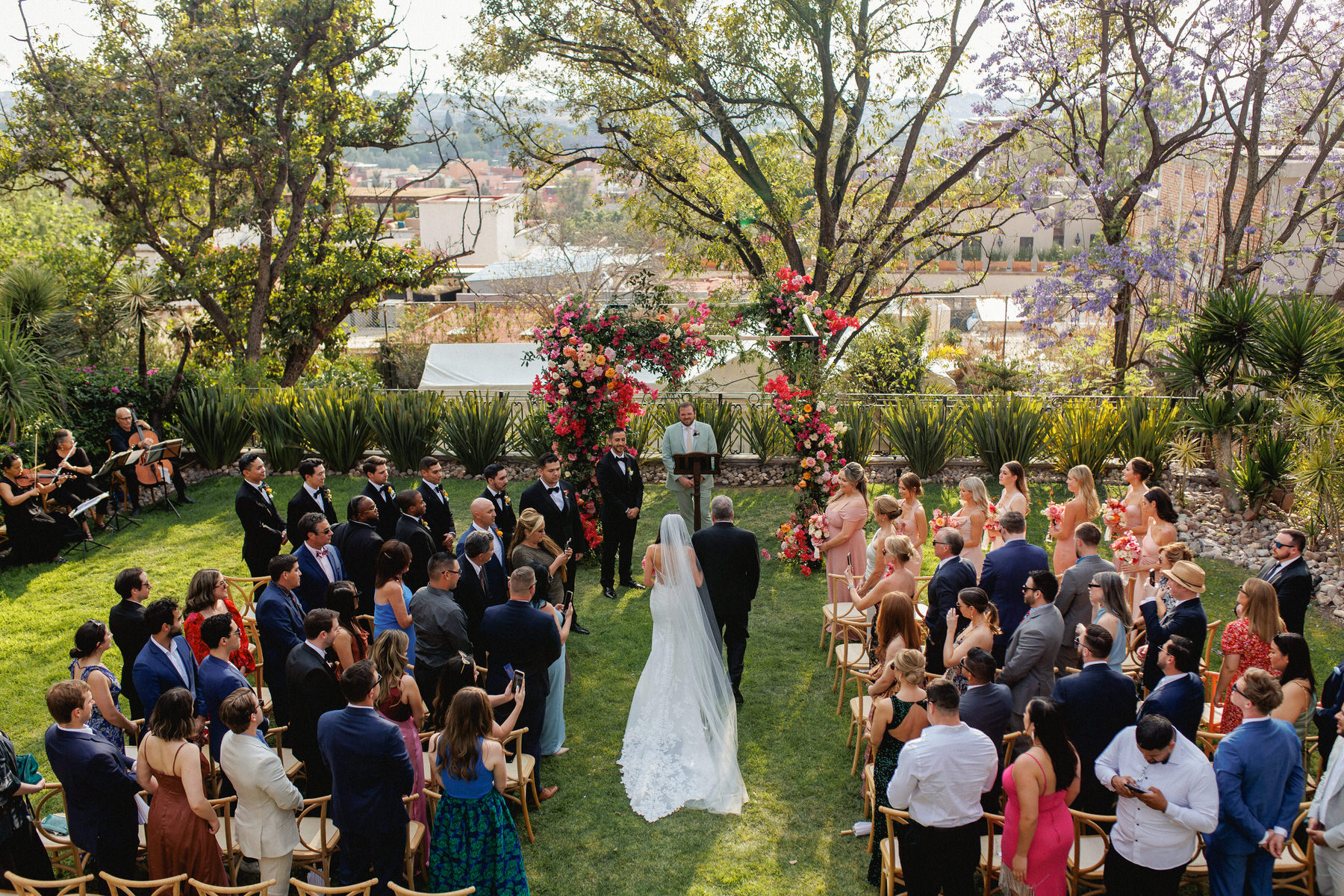 Wedding Ceremony in garden Casa Cien