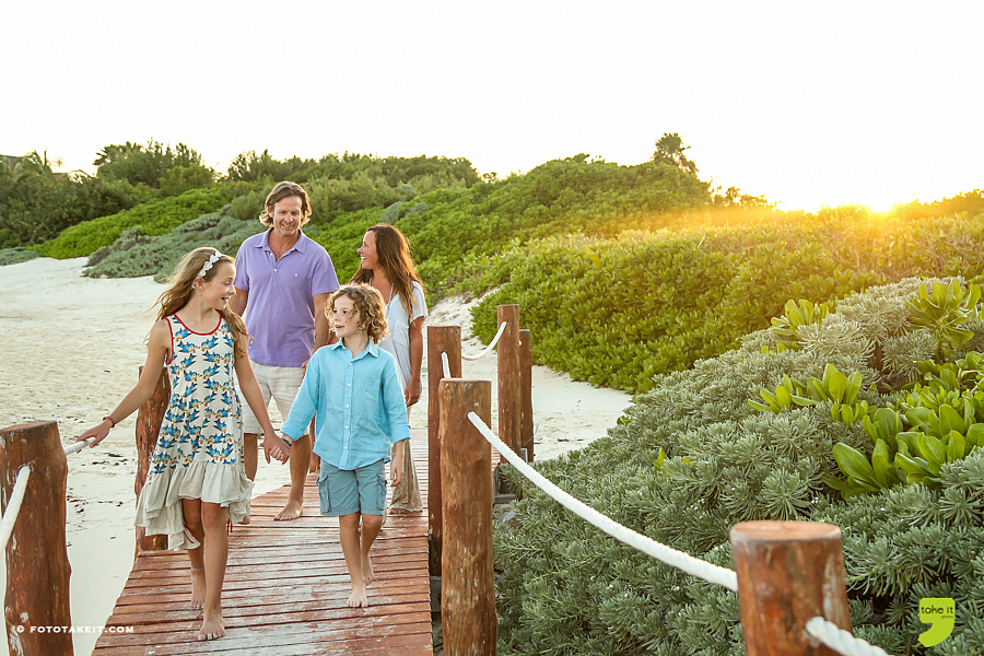 foto estudio familiar mayakoba