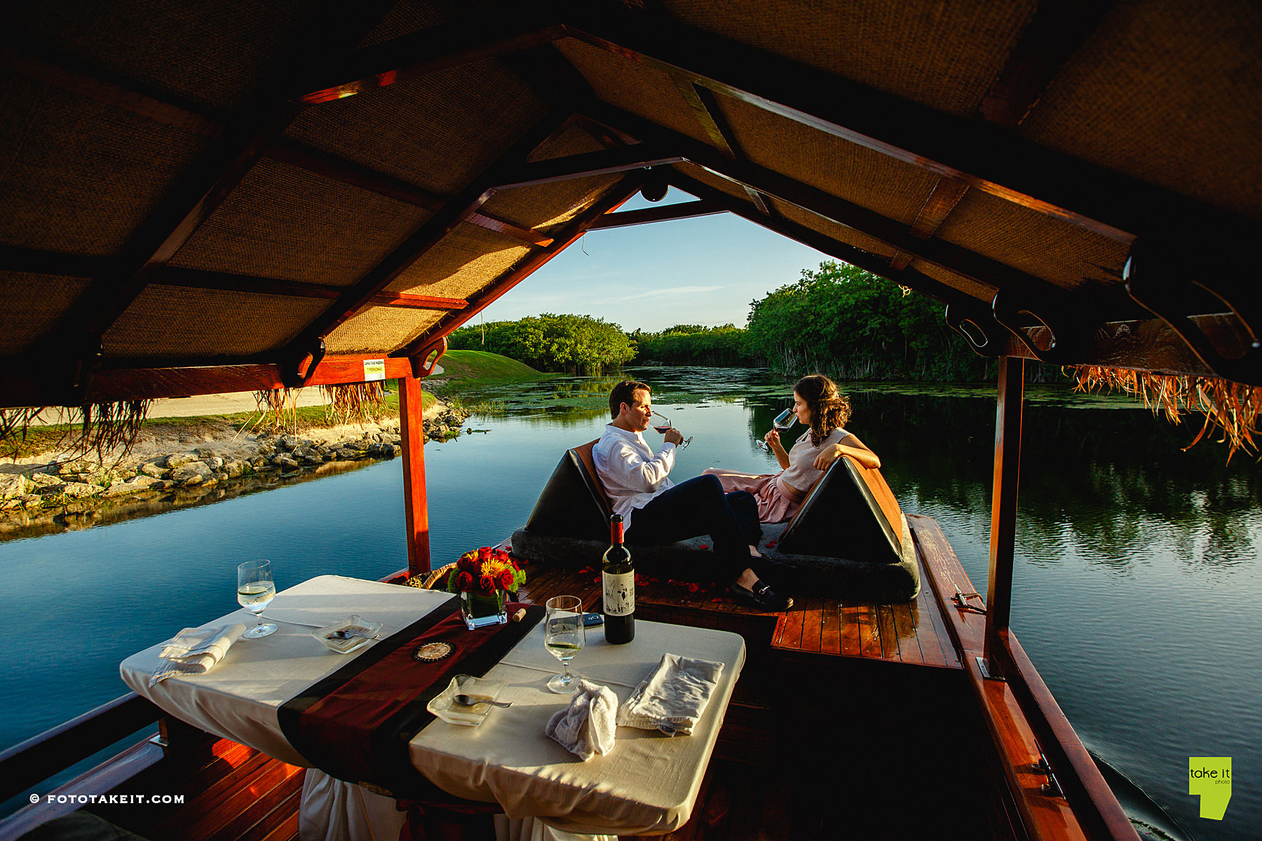 Banyan Tree dinner on a boat